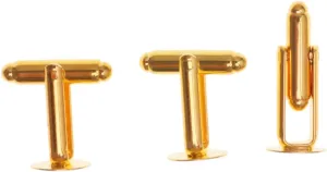 10 Pcs French Style Gold Metal Cuff Buttons Round Cufflinks for Men Versatile Fashion Accessory for Formal and Casual Occasions present for Birthdays and Father Day