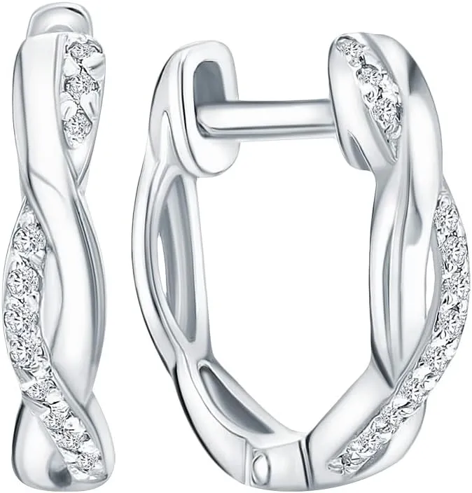 11mm Pave diamond Huggie Hoops, 14k Gold Minimalist Hoop Earring, Diamond huggie earring, Everyday hoops, Gifts for her.