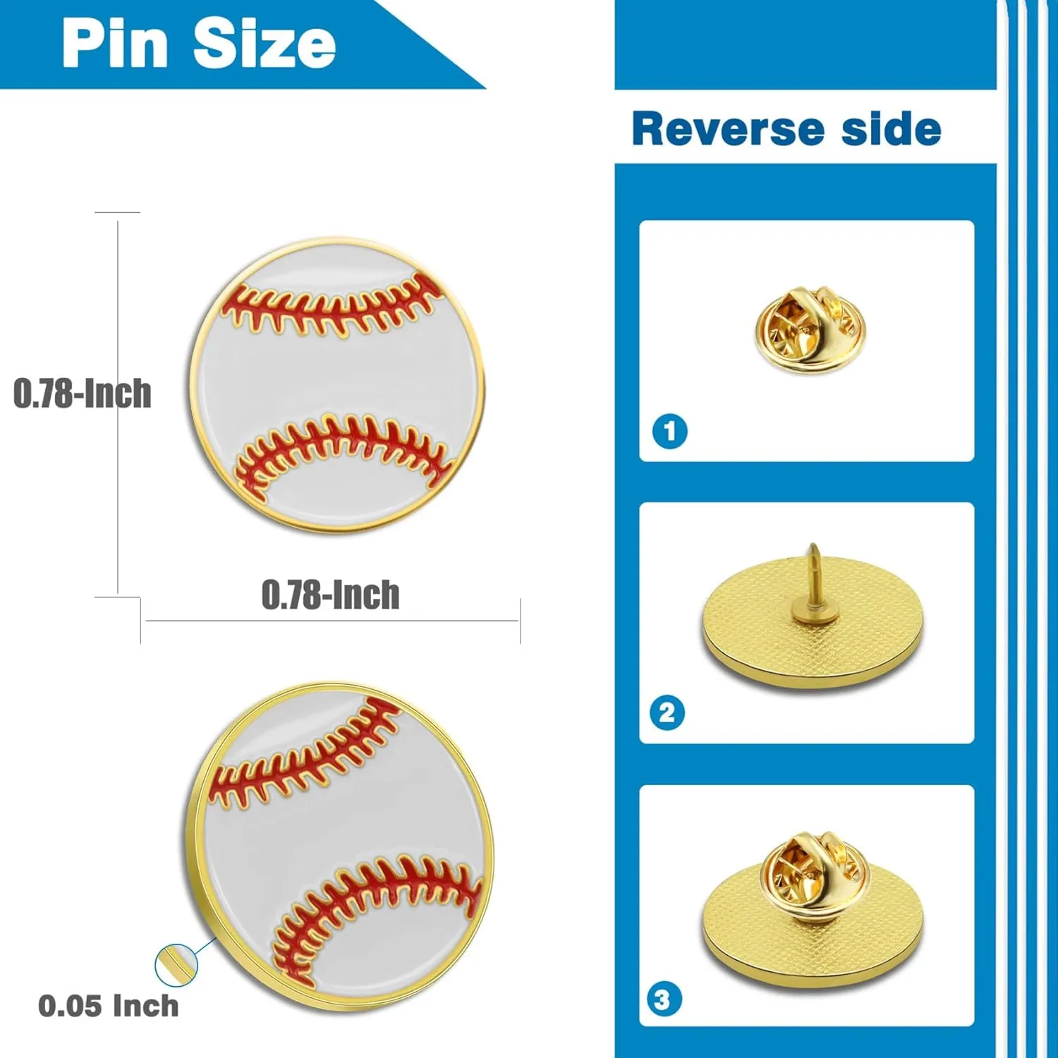 12/24/50/100Pcs Baseball Sports Enamel lapel Pin School Sports Pins For Student School Backpack Hat Decor