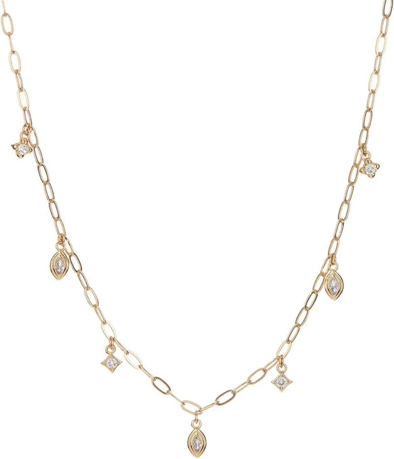 14K Gold Plated Dainty Layering Necklaces for Women Boho Layered Stacked Heart Moon Star Pendant Layered Chains Necklace