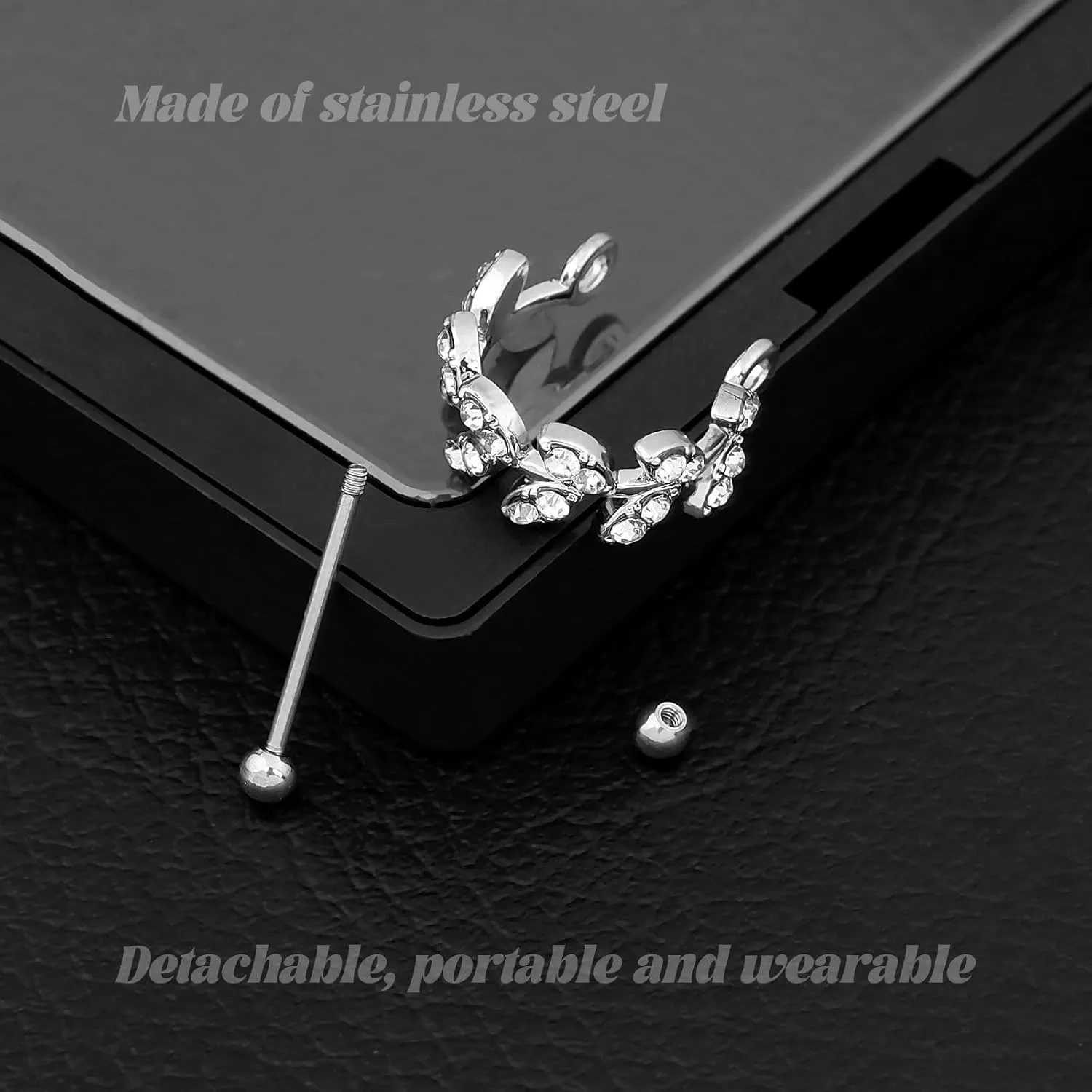 18G Nipple Piercing Jewelry, Surgical Steel Nipple Bars Clicker Nipple Barbell For Women Men 14mm, Gold and Silver, Set of 2 Pieces