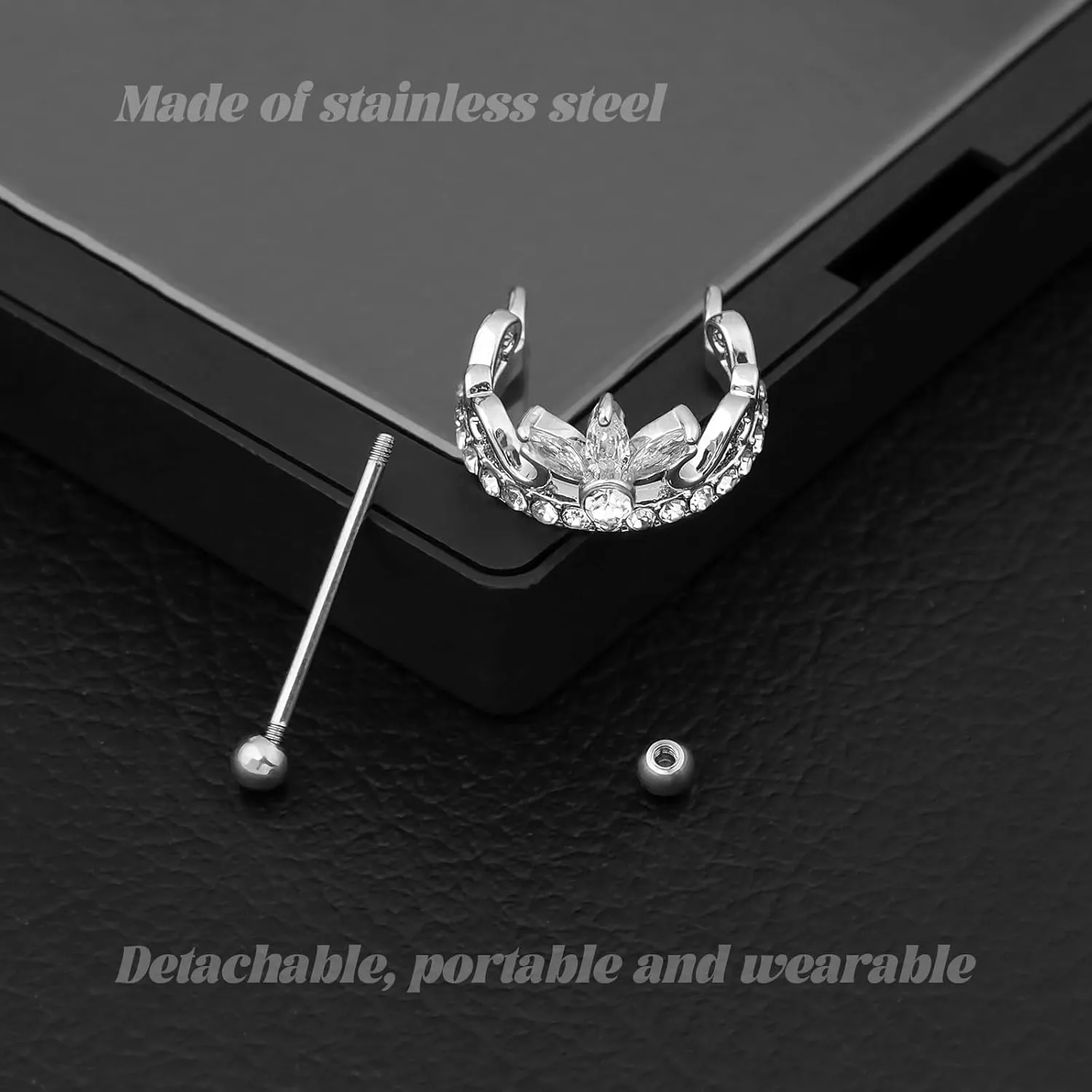 18G Nipple Piercing Jewelry, Surgical Steel Nipple Bars Clicker Nipple Barbell For Women Men 14mm, Gold and Silver, Set of 2 Pieces