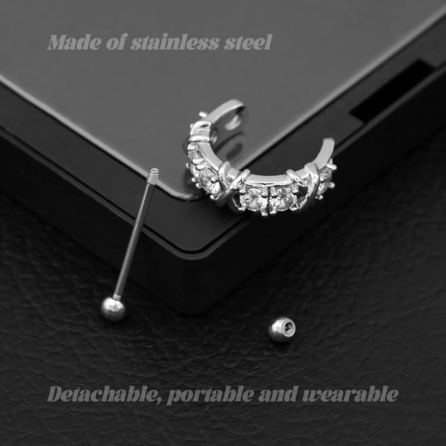 18G Nipple Piercing Jewelry, Surgical Steel Nipple Bars Clicker Nipple Barbell For Women Men 14mm, Gold and Silver, Set of 2 Pieces