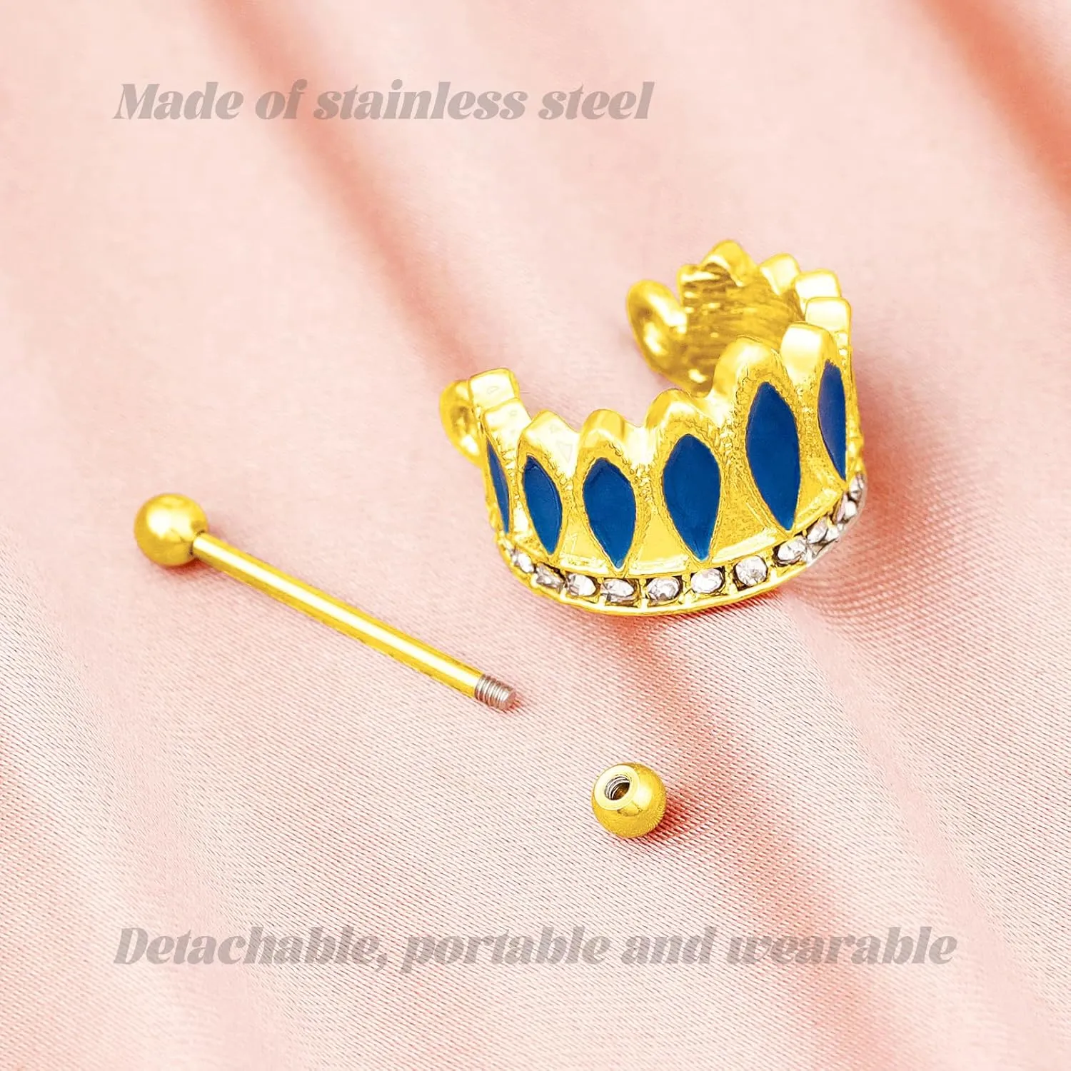 18G Nipple Piercing Jewelry, Surgical Steel Nipple Bars Clicker Nipple Barbell For Women Men 14mm, Gold and Silver, Set of 2 Pieces