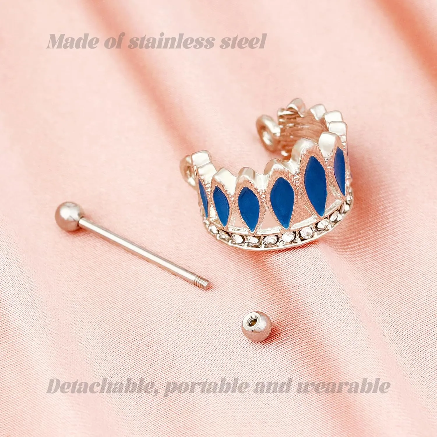 18G Nipple Piercing Jewelry, Surgical Steel Nipple Bars Clicker Nipple Barbell For Women Men 14mm, Gold and Silver, Set of 2 Pieces