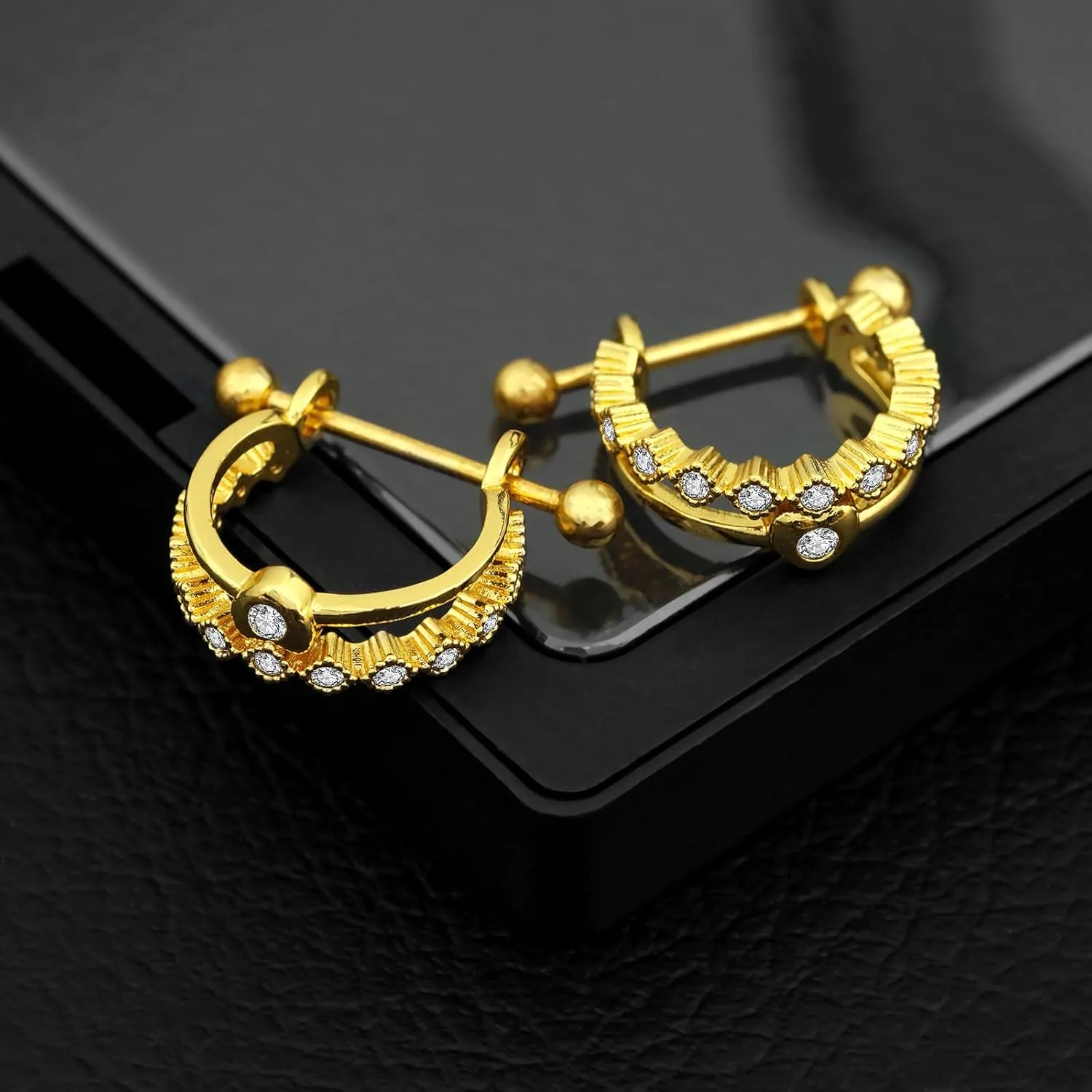 18G Nipple Piercing Jewelry, Surgical Steel Nipple Bars Clicker Nipple Barbell For Women Men 14mm, Gold and Silver, Set of 2 Pieces