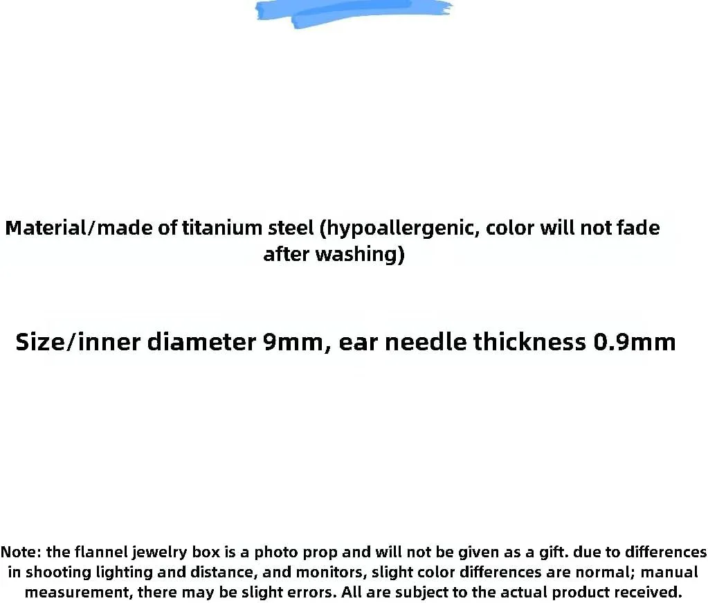 18k gold bag non-fading ear buckle simple versatile temperament earrings earrings couple
