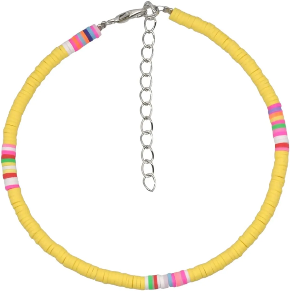 1pc Fashionable Bohemian Anklet Creative Polymer Clay Ankle Chain for Women Stylish Beach Foot Jewelry for Wear and Everyday Outfits