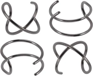 2 Pairs Non Piercing Ear Cuffs Cross Helix Earrings for Women Men Ear Cuff Set