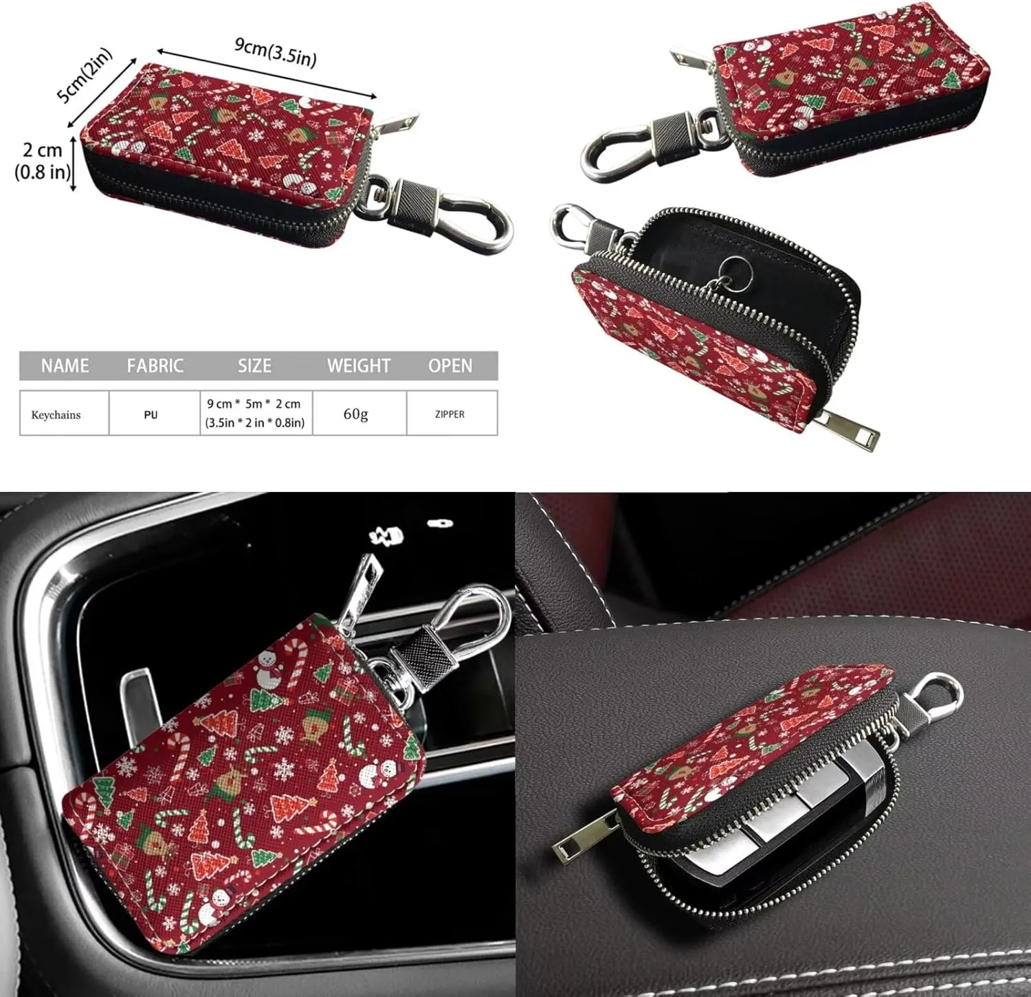 2 Pcs Messenger Bag for Women Crossbody Leather Waterproof Satchel Bag Matching Car Key Fob Protector Case