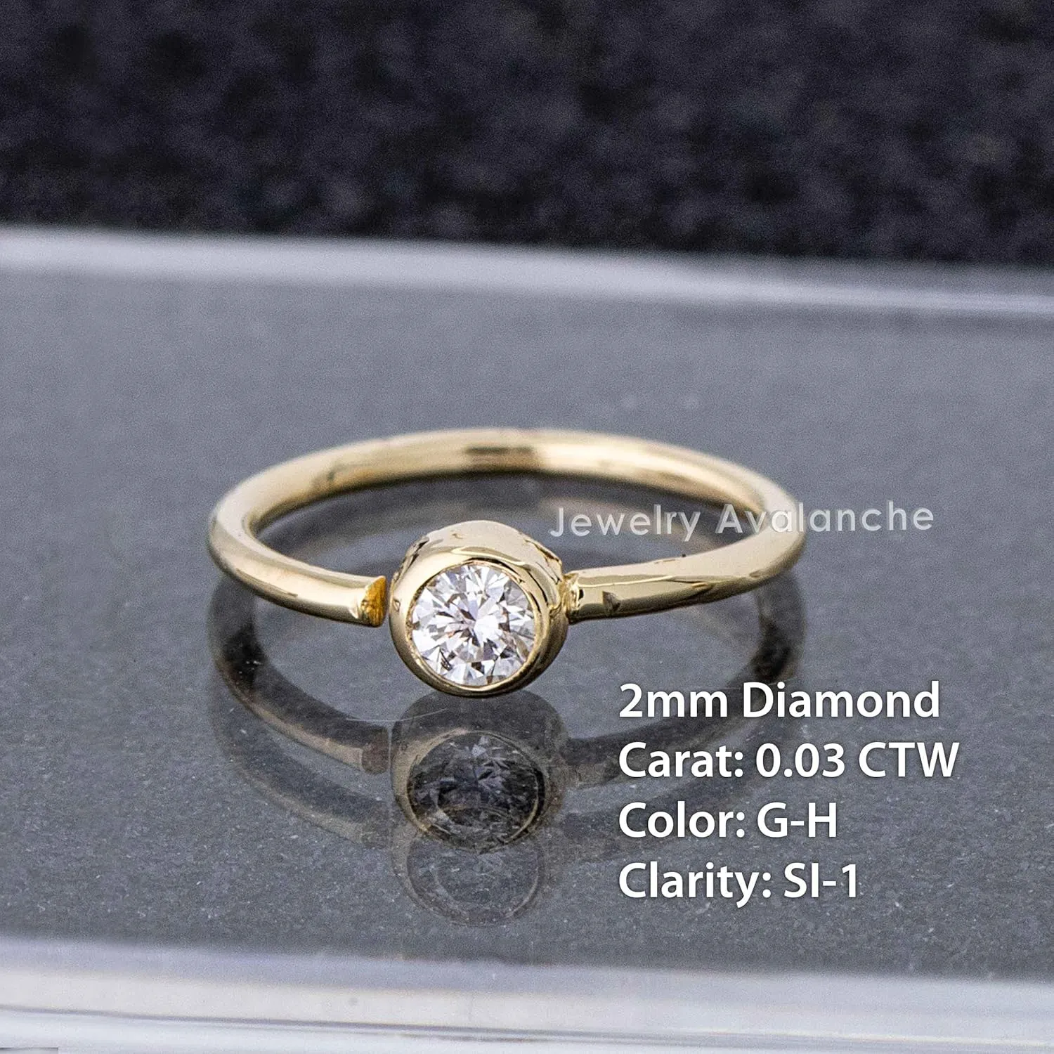 20G 14K Gold Solitaire Diamond Nose Hoop Ring 0.015-0.11 carat Bezel Set Diamond 8mm Twist-open Nostril Ring Cartilage Hoop Tragus Ring Unisex