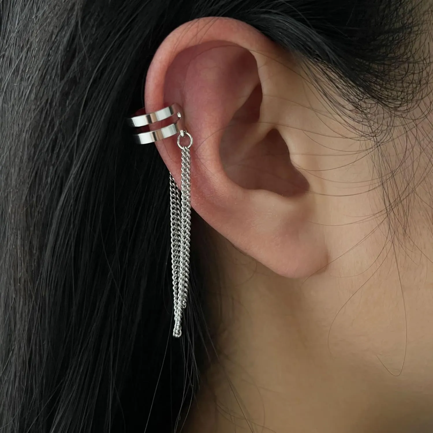 22Pcs Ear Cuffs Set for Women, No Piercing Cuff Earrings Chain Wrap Earrings Tassel Clip On Ear