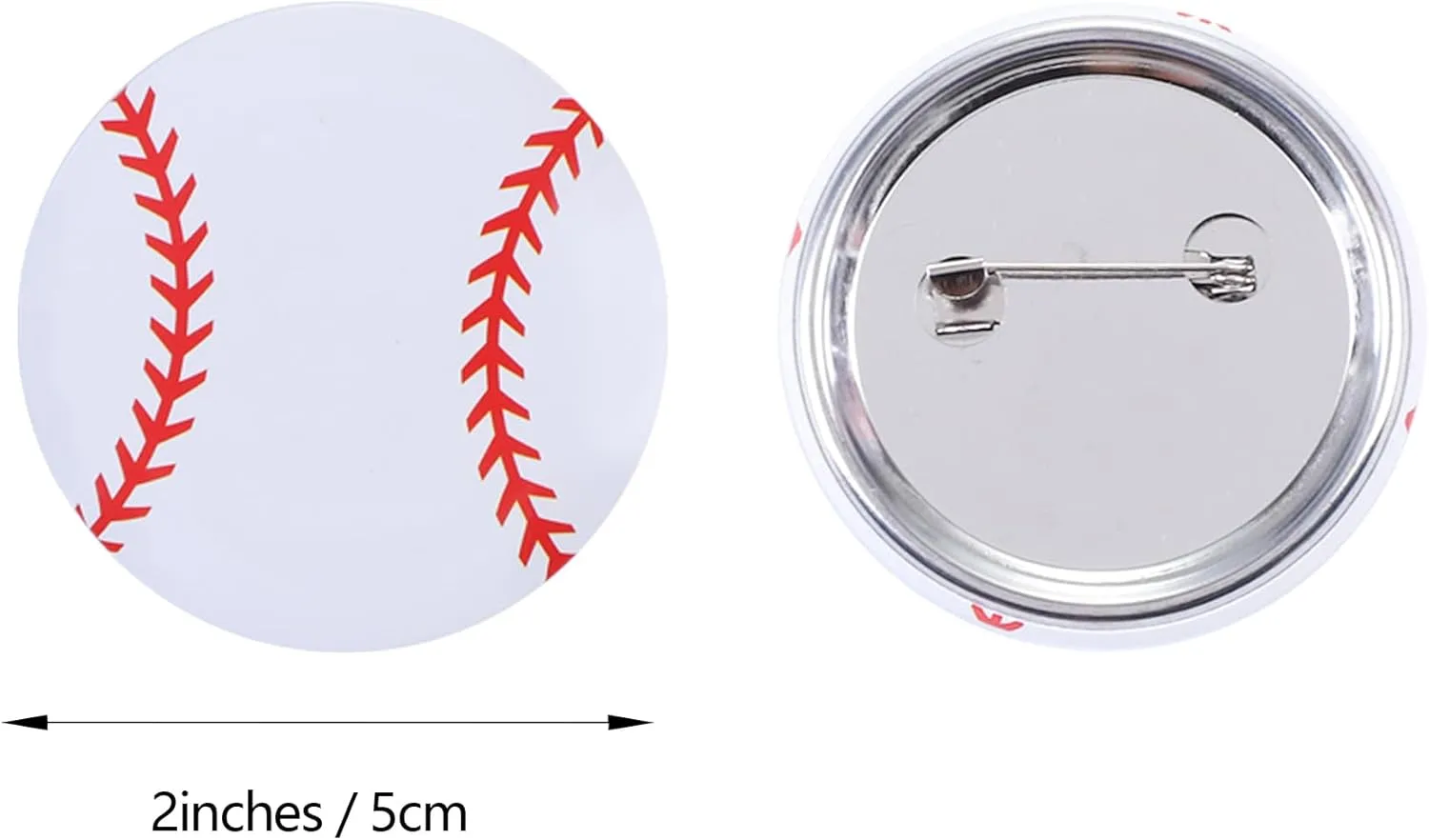 2inches/5cm Baseball Brooch,Sports Logo Pin for Backpack Clothing Decor,Sports Team Gift