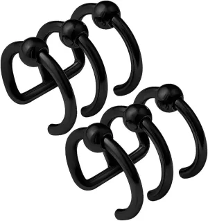 2pcs 14g Ear Cuff Fake Non Pierced Earring Cartilage Triple Helix Wrap Fake Captive Ring Hoops Surgical Steel CBR Pick Color