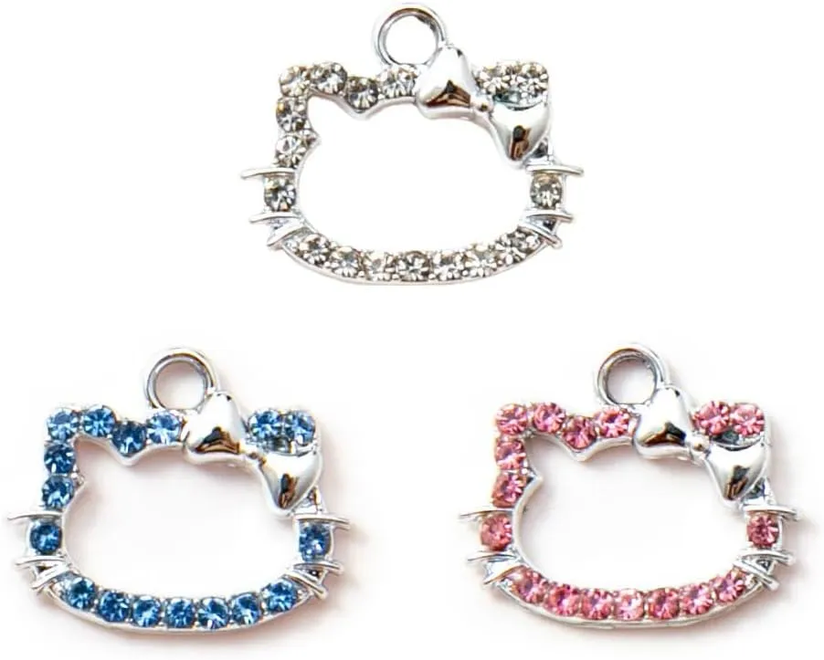 30Pcs Premium Rinestone Charms Women Bling Drop Charm for Jewelry Making Personalized Crafts Dainty Crystal Anime Charms