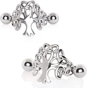 316L Stainless Steel Tree of Life Cartilage Cuff Earring