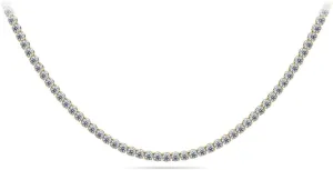 31.75 Ct. Avariah 14k Solid Yellow Gold Natural Round Brilliant Shape Timeless Dreams Riviera Diamond Necklace 18" (F-G Color, VS2-SI1 Clarity)