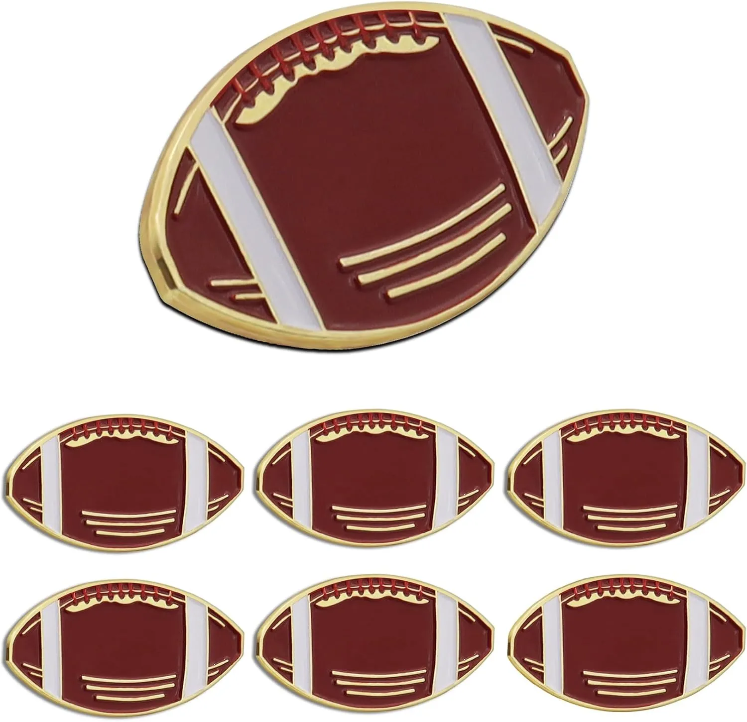 6/12/50/100Pcs Football Sports Enamel lapel Pin School Sports Pins For Student School Backpack Hat Decor