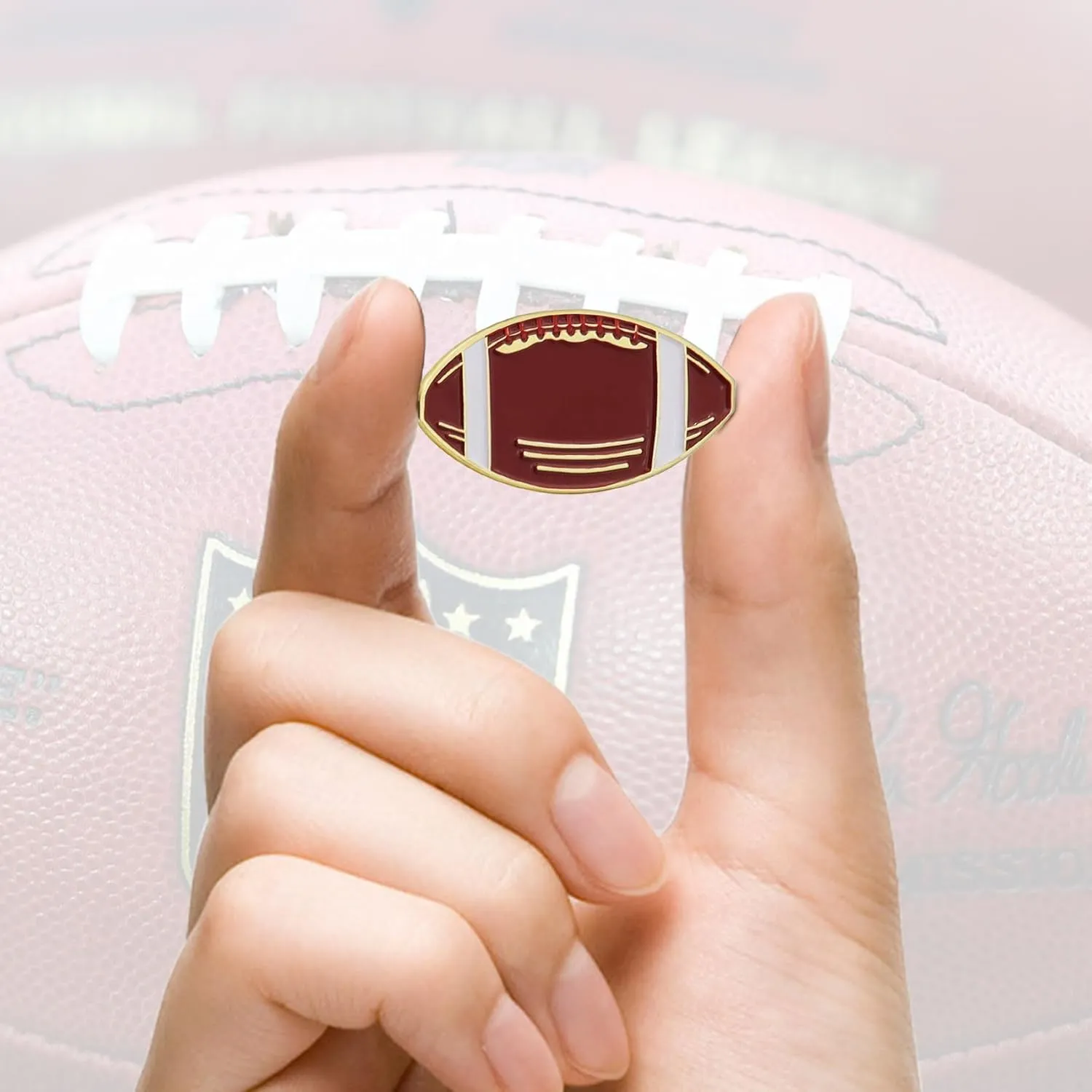6/12/50/100Pcs Football Sports Enamel lapel Pin School Sports Pins For Student School Backpack Hat Decor