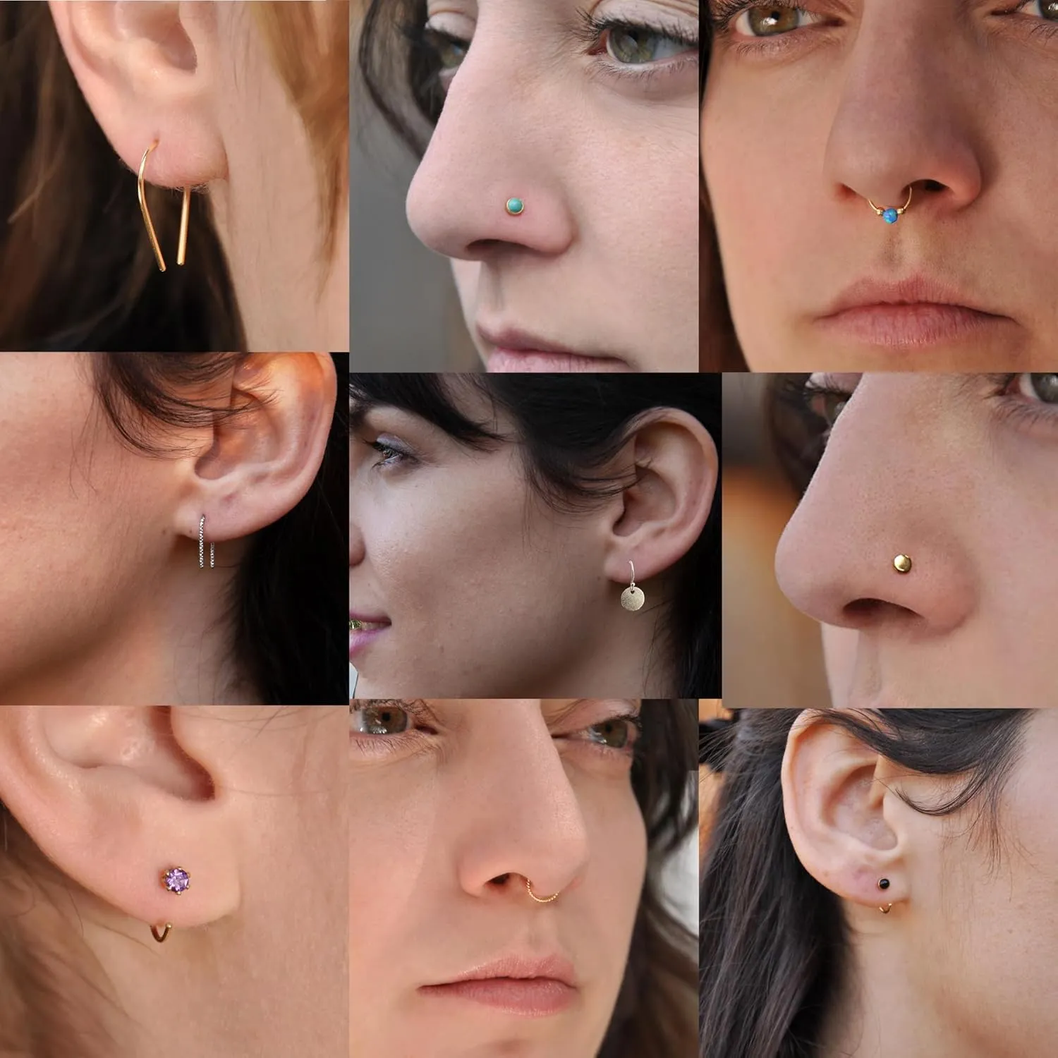7mm 22 GA Thin Helix Hoop Piercing Earring 14k Gold Silver 3mm Bead Helix Nose Tragus Cartilage Hoop Piercing (SS 7mm Hoop/GF Textured Bead)