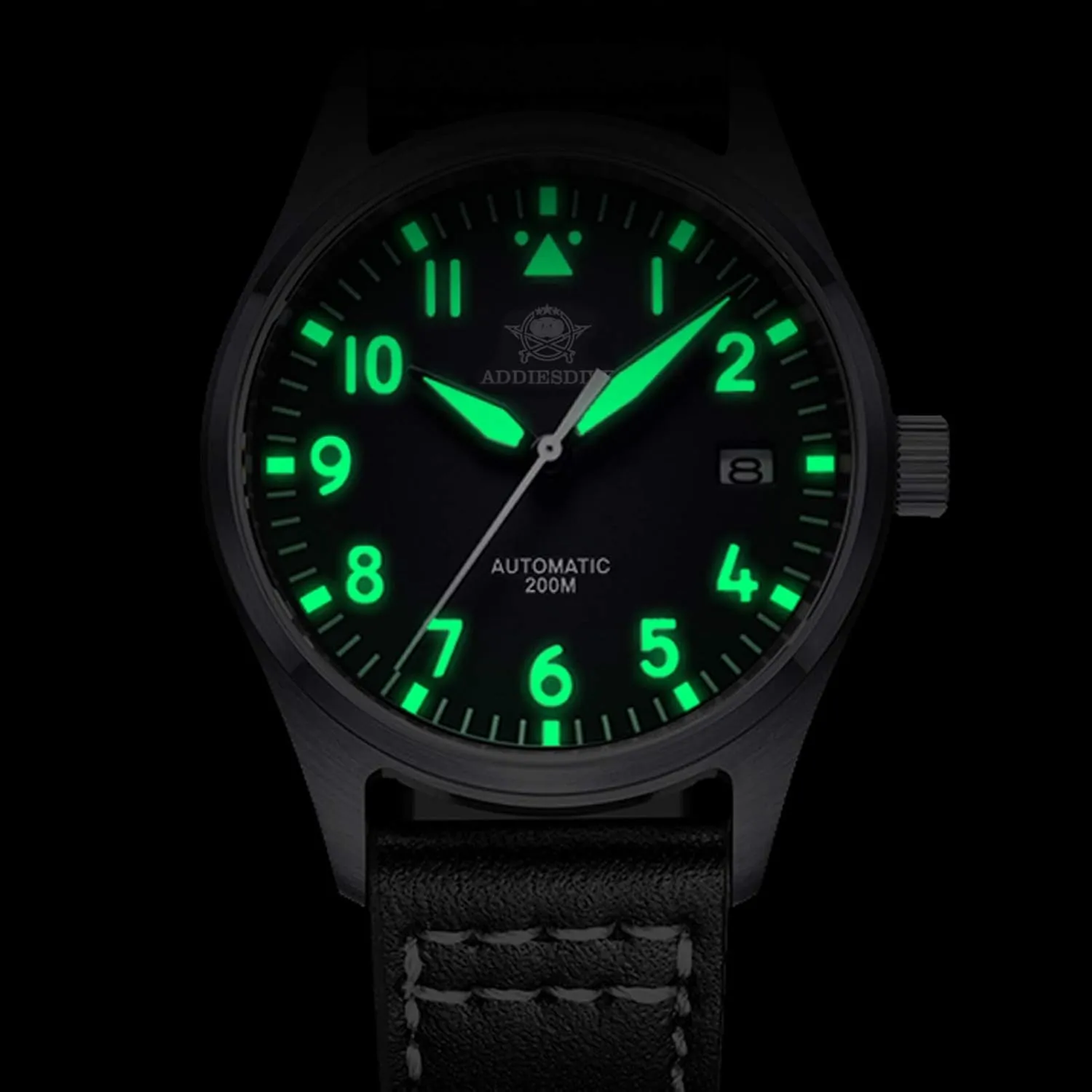 ADDIESDIVE Automatic Watches for Men Stainless Steel NH35A Movement Diver 200 M Luminescent Dial