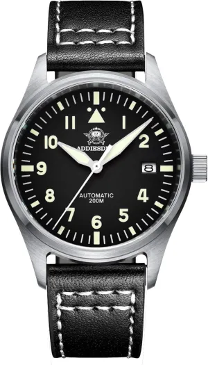 ADDIESDIVE Automatic Watches for Men Stainless Steel NH35A Movement Diver 200 M Luminescent Dial