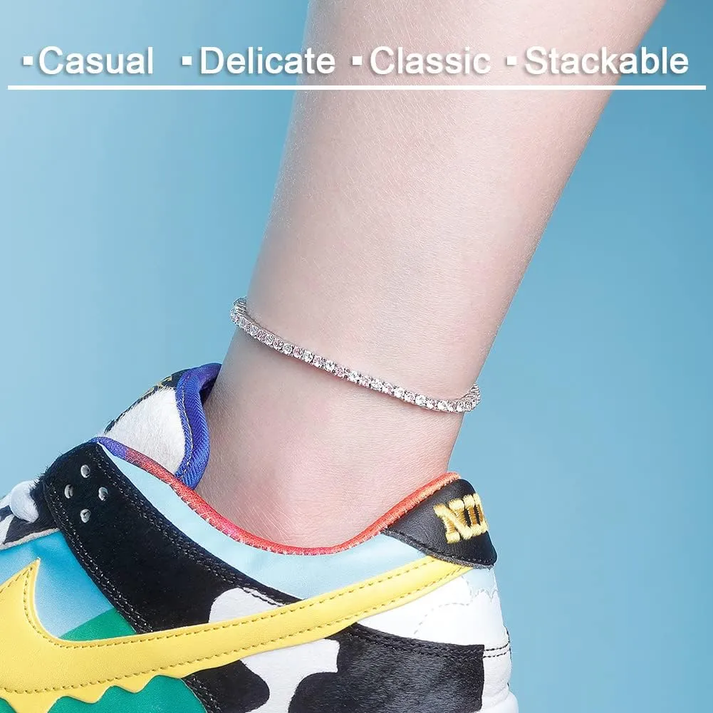Ankle Bracelets for Women,18K Gold Plated Layered Beads Snake Chain Anklet for Women,Summer Beach Dainty Anklets Foot Jewelry Gift