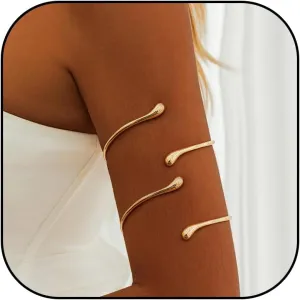 Aonklot Arm Cuff Gold Arm Cuff Jewelry Upper Arm Cuff Halloween Costumes for Women
