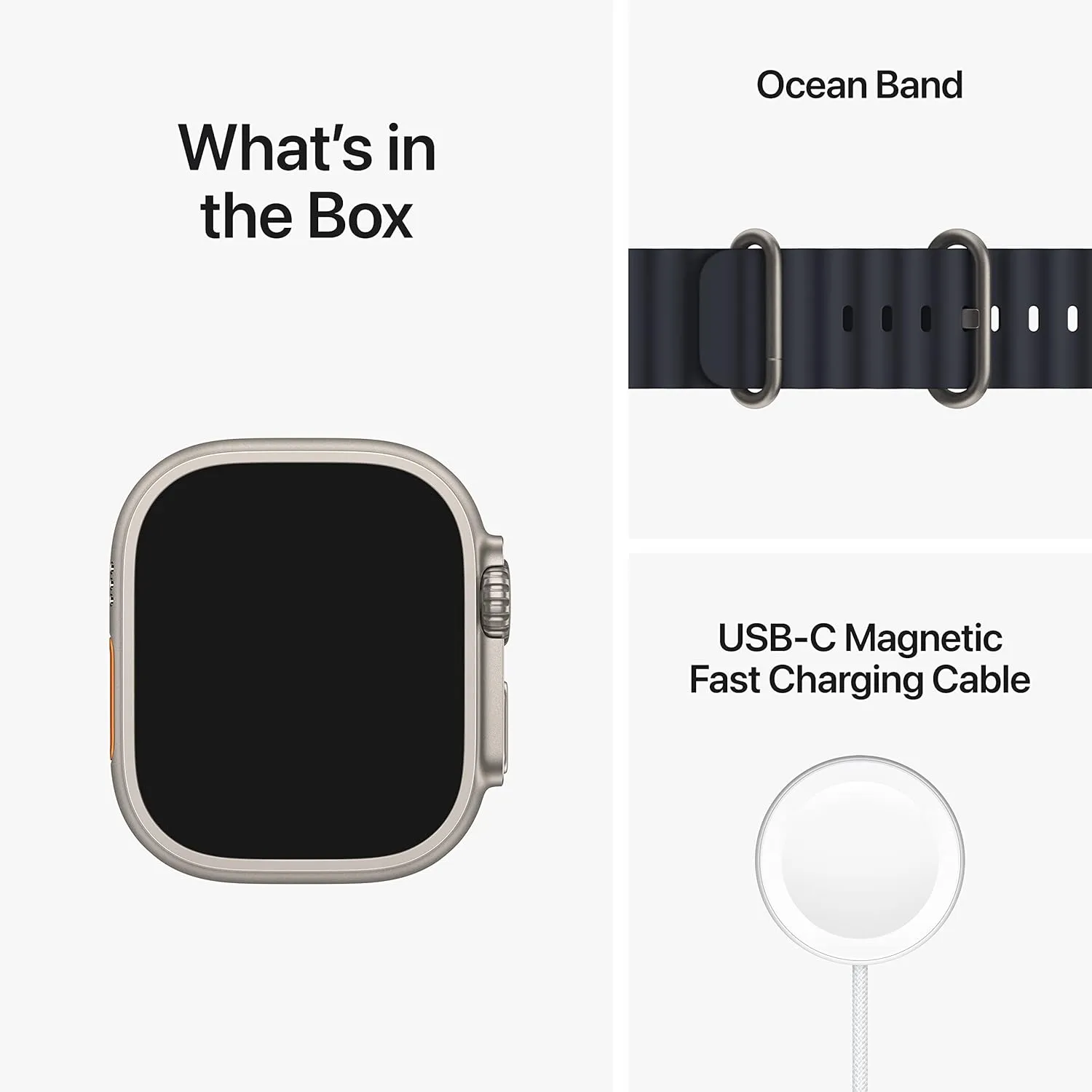 Apple Watch Ultra [GPS   Cellular 49mm] Titanium Case with Midnight Ocean Band, One Size (Renewed)
