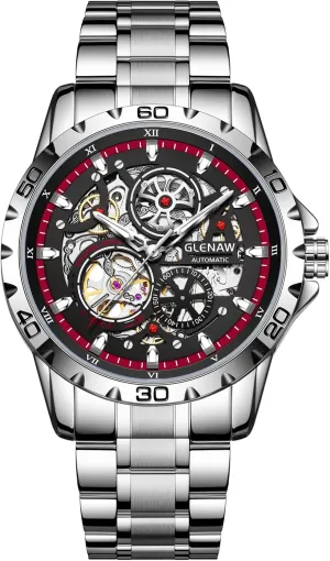 Automatic Watches for Men - Mechanical Self-Winding,Skeleton Dial, 30 ATM Waterproof, with Stainless Steel Band,Wrist Watch - Men's Stylish Gift