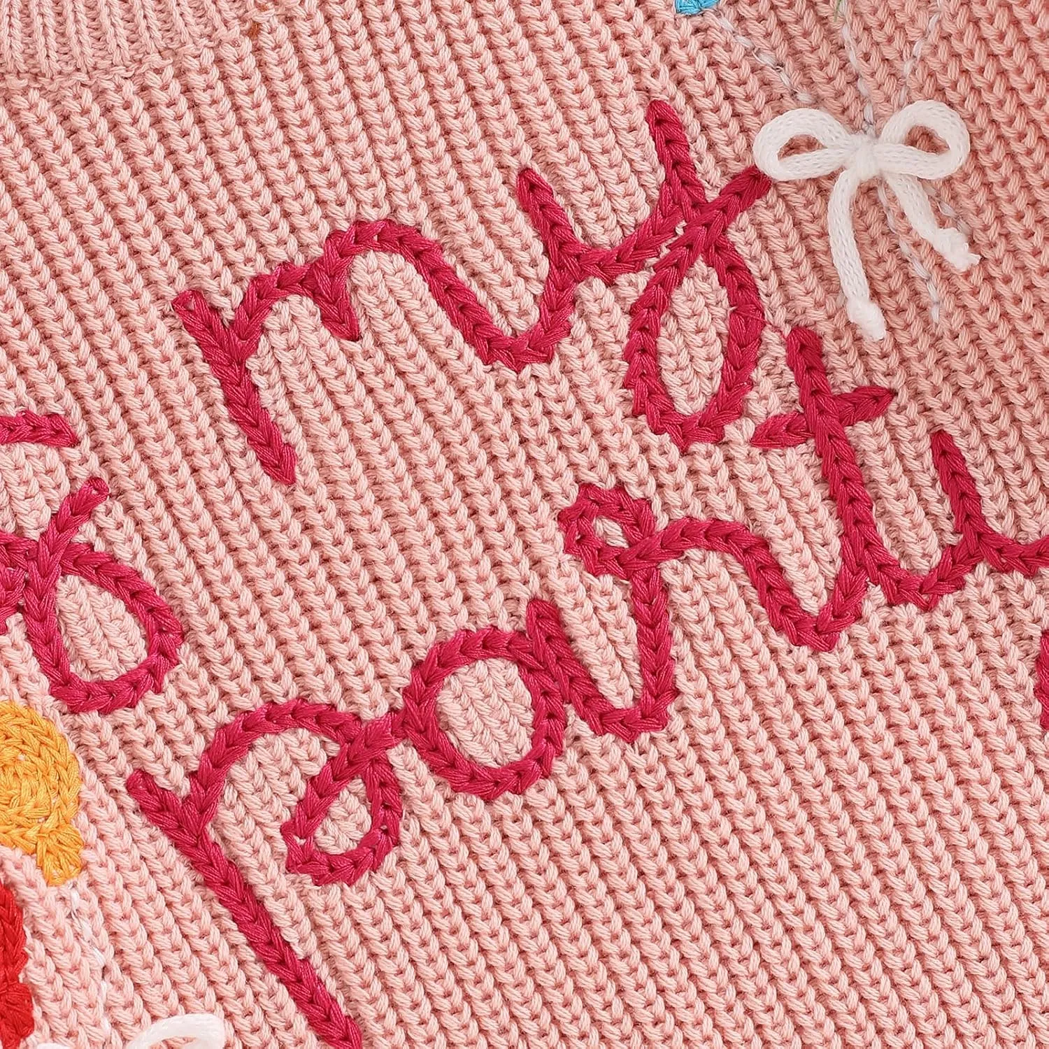 Baby Girl Cute Letter Balloon Embroidery Long Sleeve Oversized Sweater Toddler Birthday Fall Winter Outfits