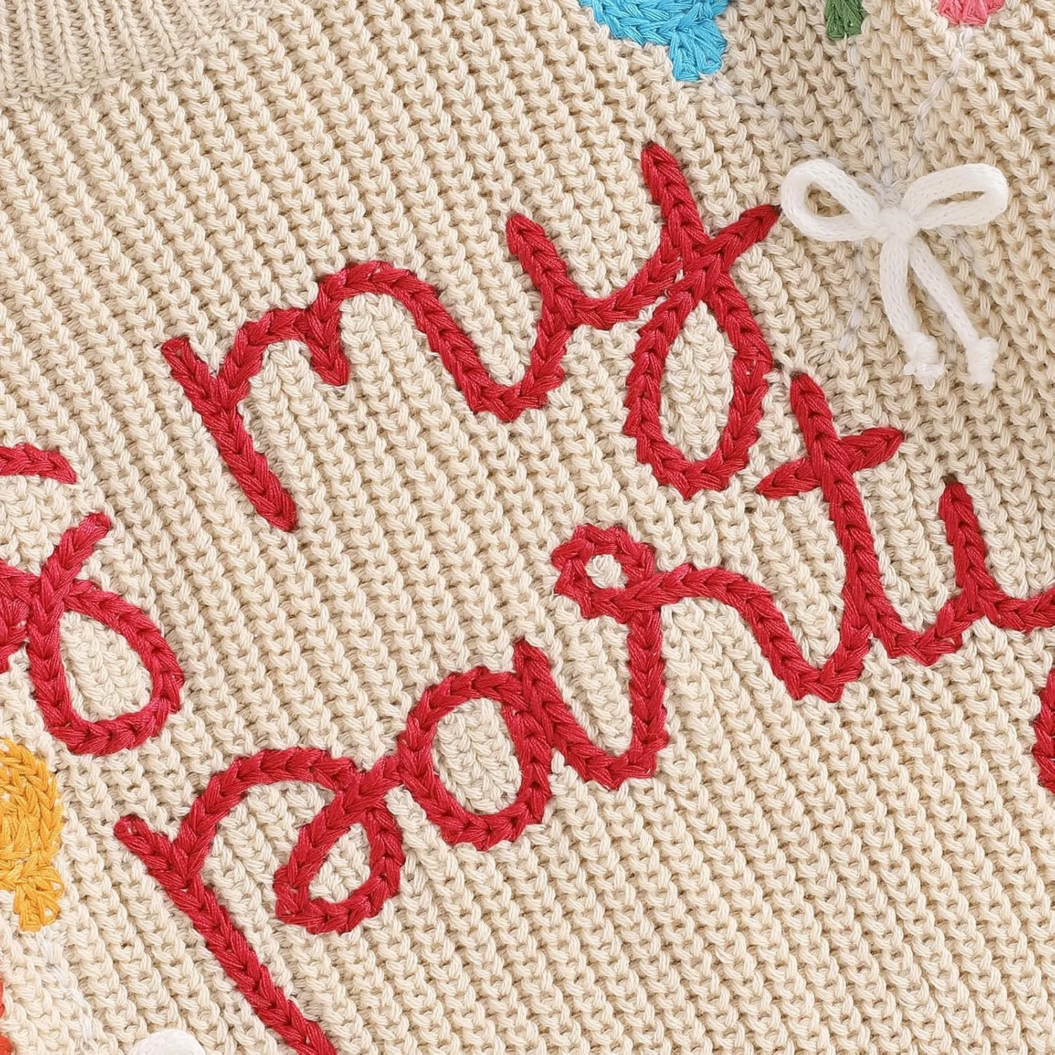 Baby Girl Cute Letter Balloon Embroidery Long Sleeve Oversized Sweater Toddler Birthday Fall Winter Outfits