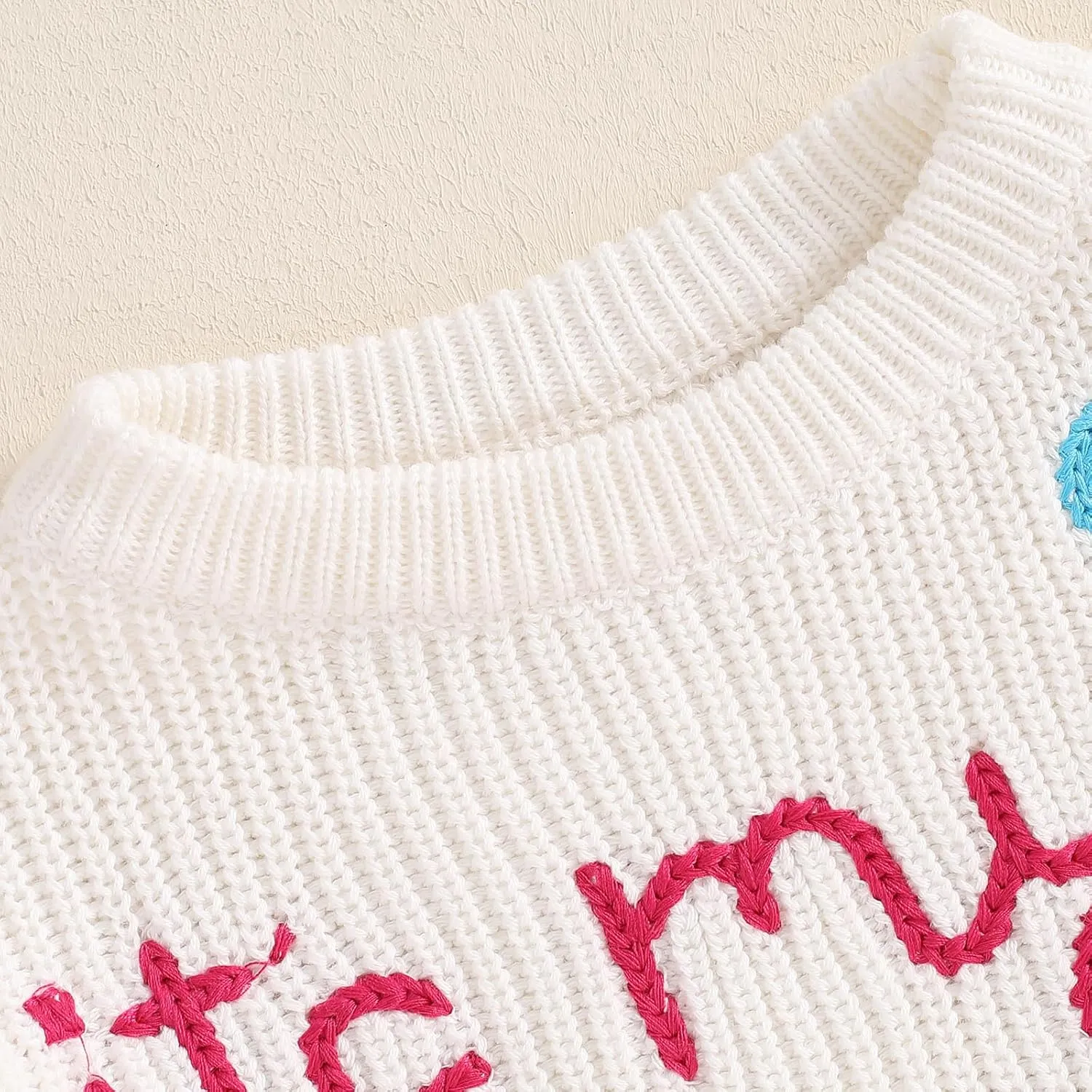 Baby Girl Cute Letter Balloon Embroidery Long Sleeve Oversized Sweater Toddler Birthday Fall Winter Outfits