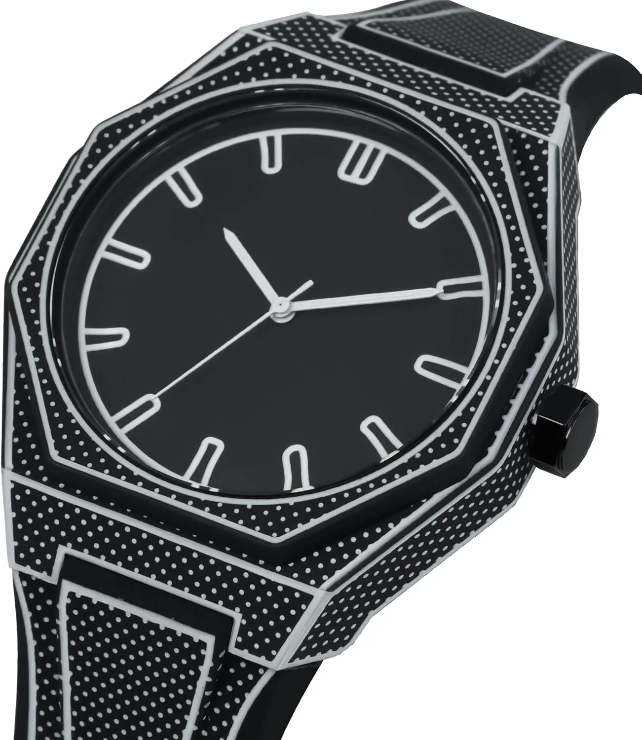 BARAMON Watches for Men Fashion Sketch Anime Series Quartz Analog Watch Stylish Creative Minimalist Casual Men's Wristwatch Waterproof Sport Silicone Band