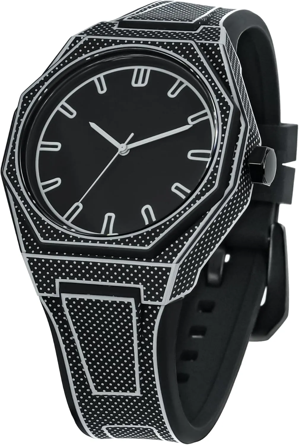 BARAMON Watches for Men Fashion Sketch Anime Series Quartz Analog Watch Stylish Creative Minimalist Casual Men's Wristwatch Waterproof Sport Silicone Band