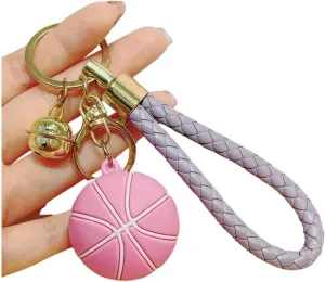 Basketball Keychain Sports Ball Key Chain KeyRings Sports Fan Lover Gift for Women Boys Girls Men