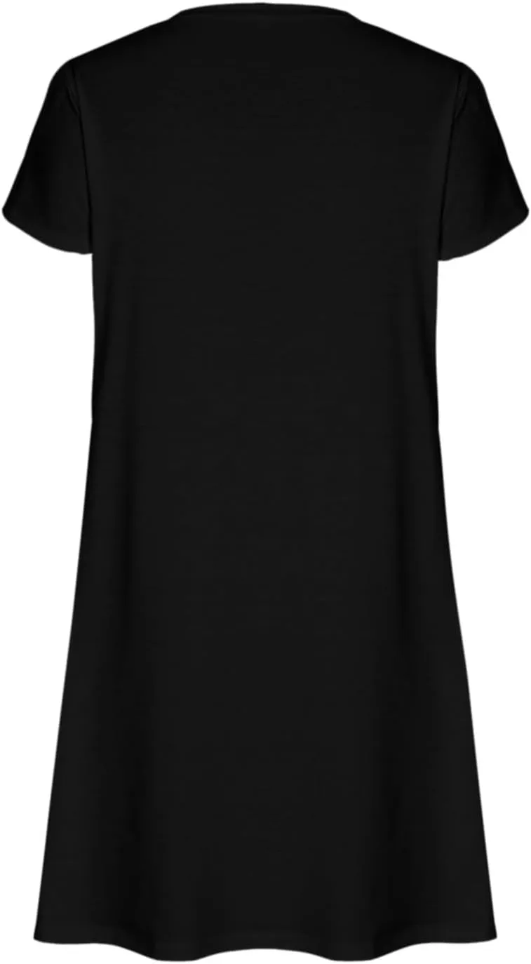 Beach Dresses for Women 2025 Vacation Short Sleeve Summer Floral Sundresses A-Line Swimsuit Coverup with Pockets