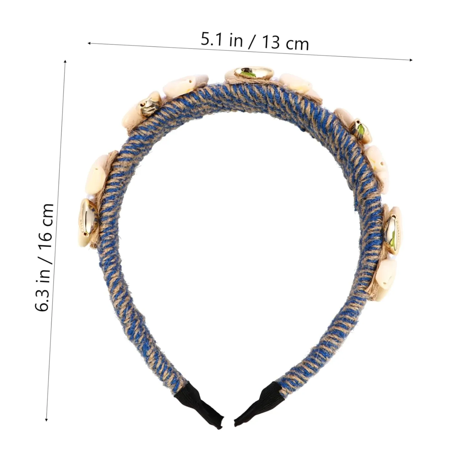 Beaupretty Fine Crafted Shell Headband Wide Brim Purple Women's Hair Decor Bridal Hoop for Spa Workout