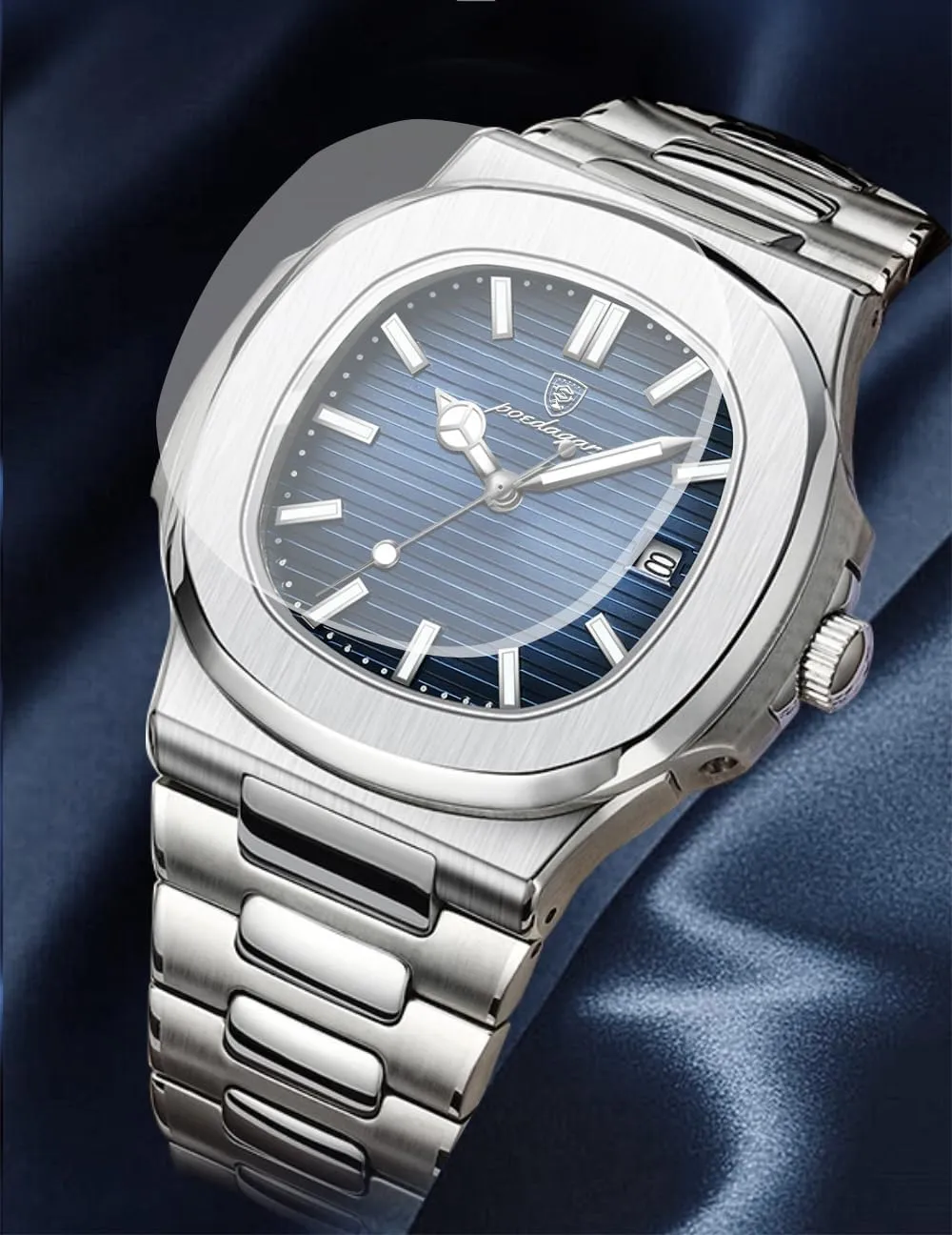 BESTKANG Men Quartz Movement WatchWaterproof Luminous Men's Watch, Stainless Steel Strap Business Watches