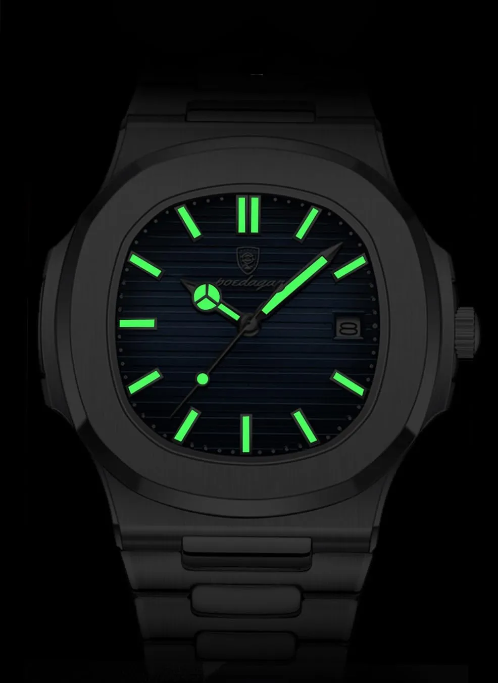 BESTKANG Men Quartz Movement WatchWaterproof Luminous Men's Watch, Stainless Steel Strap Business Watches