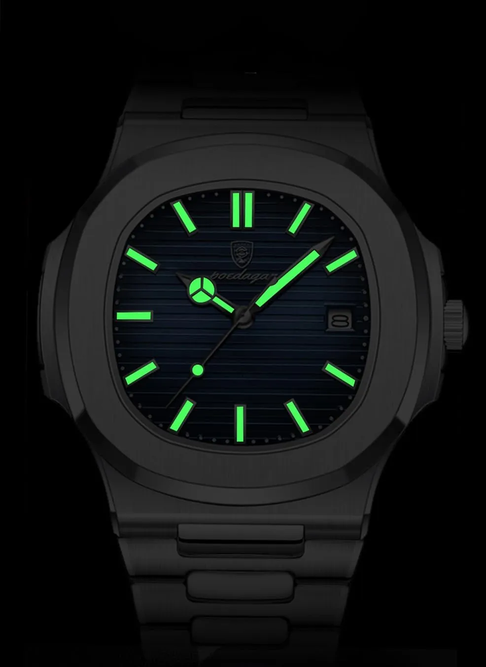 BESTKANG Men Quartz Movement WatchWaterproof Luminous Men's Watch, Stainless Steel Strap Business Watches