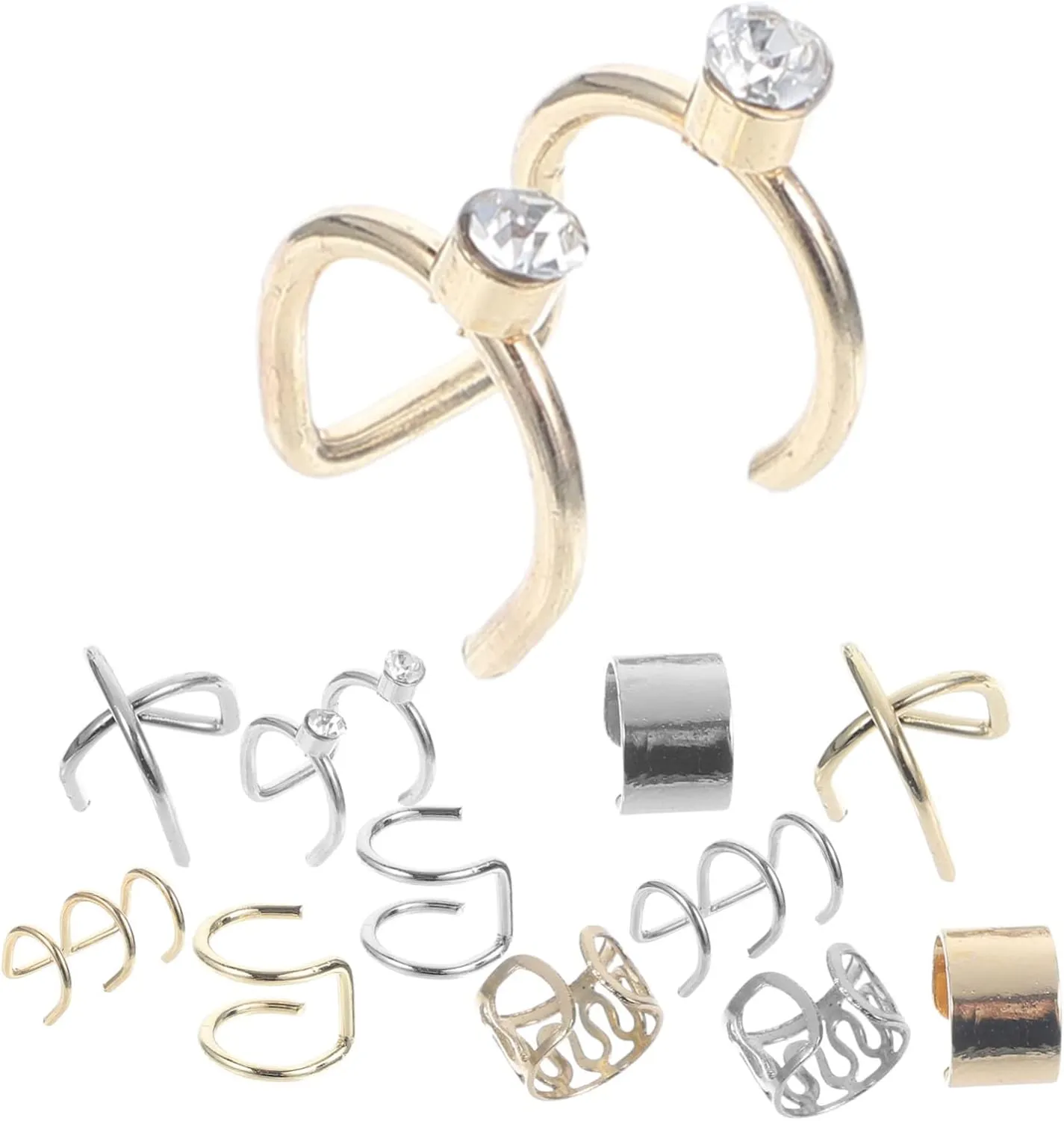 BESTYASH 24pcs Non Piercing Ear Cuff Earrings Ear Wraps for Men Women Unique Cartilage Clips Various Styles for All Occasions