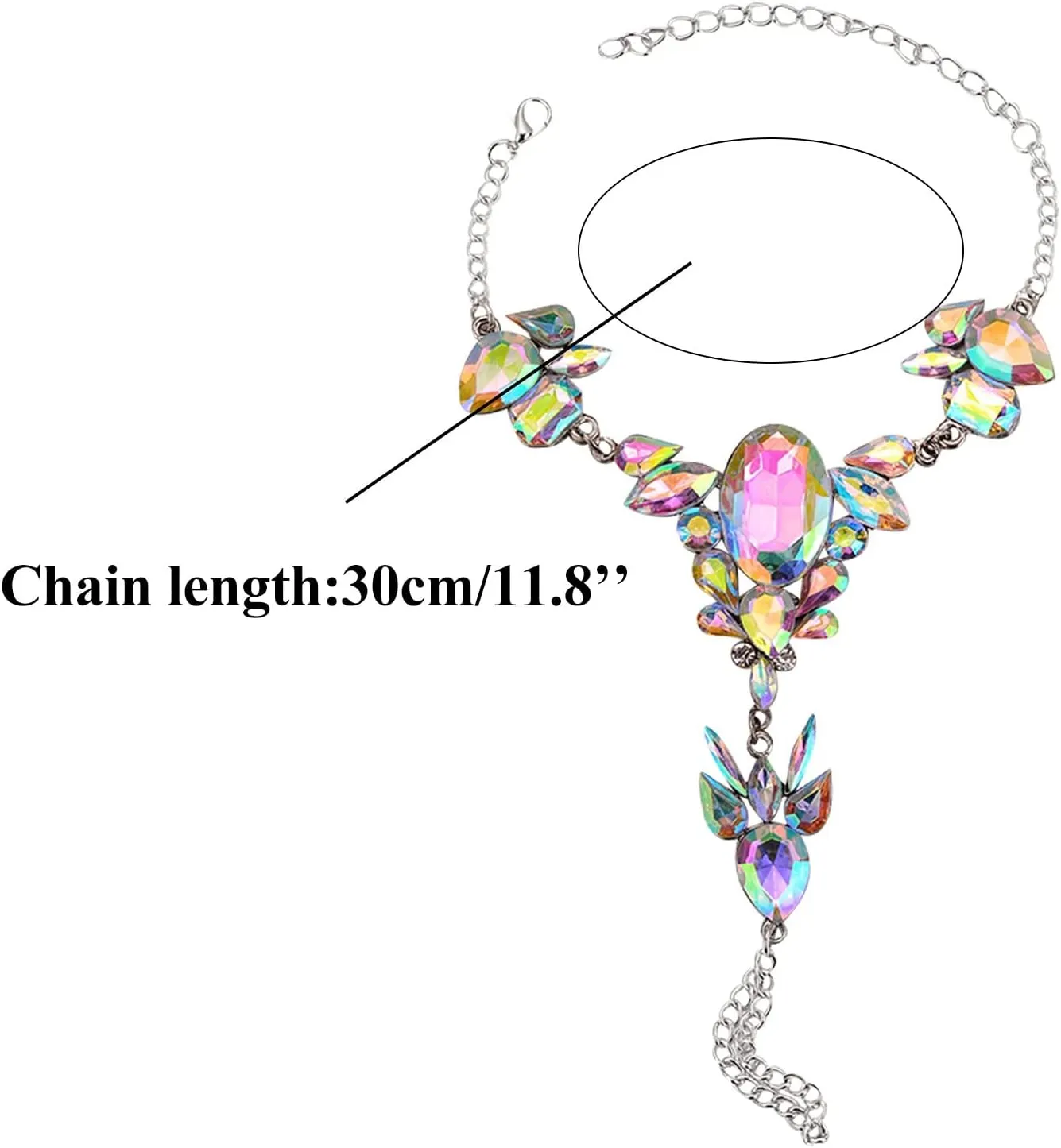 Bling Rhinestone Barefoot Sandals Gold Crystal Anklet Diamond Anklets Foot Chain Beach Feet Jewelry for Women Beach Bracelet Anklets of The Rings 1 (Black, One Size)