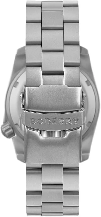 BODERRY Men's Watch Titanium Automatic Field Watch 40mm Military Watch Day Date Function 100M Waterproof with Titanium Bracelet Japanese Mechanical Movement & Screw Down CrownVoyager