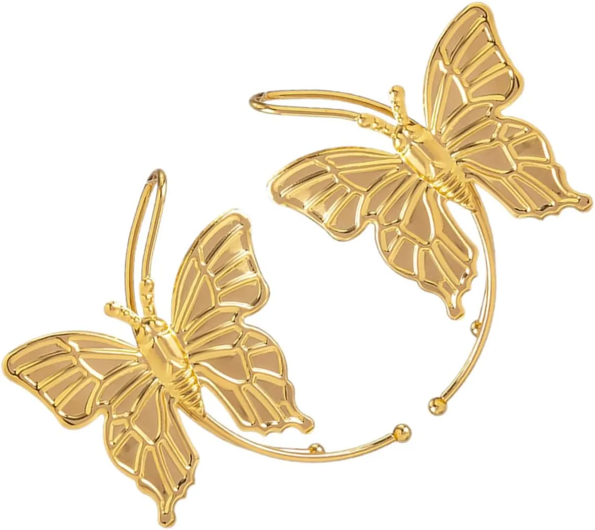 Boho Earrings for Women Dangly Ear Cuffs Butterfly Cuff Earring Wedding Party Jewelry
