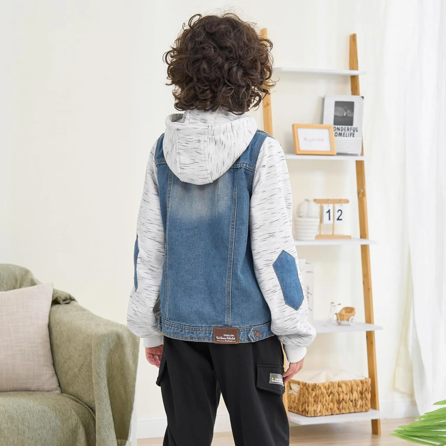 Boys' Denim Jacket Outerwear, 12M-14 Years