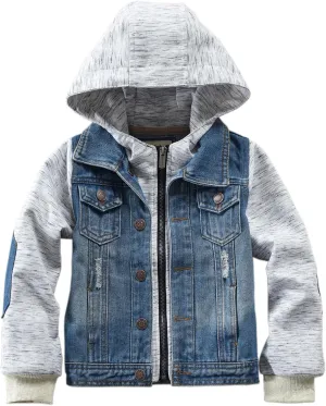 Boys' Denim Jacket Outerwear, 12M-14 Years