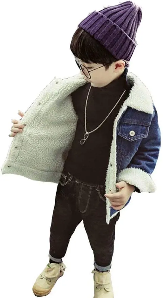 Boys' Denim Jacket Outerwear, 12M-14 Years