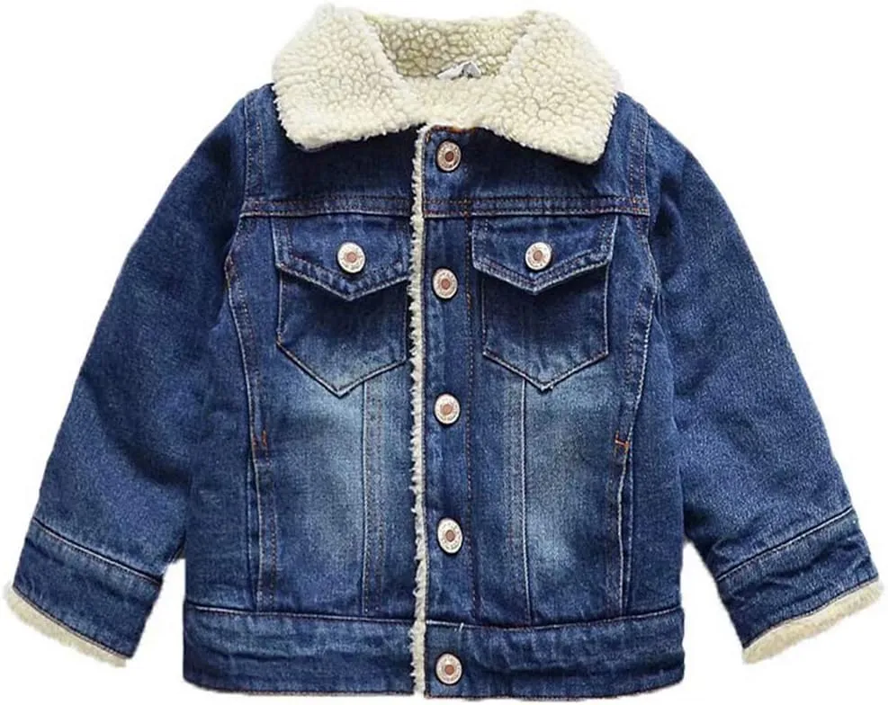Boys' Denim Jacket Outerwear, 12M-14 Years