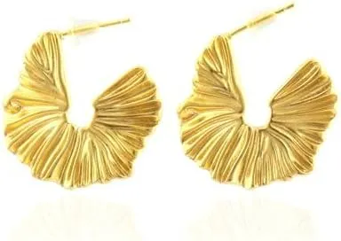 Brass 14K Gold plated Hoop Earrings Set for Women Statment Earring Huggie Hoop Set Jewelry for Gifts
